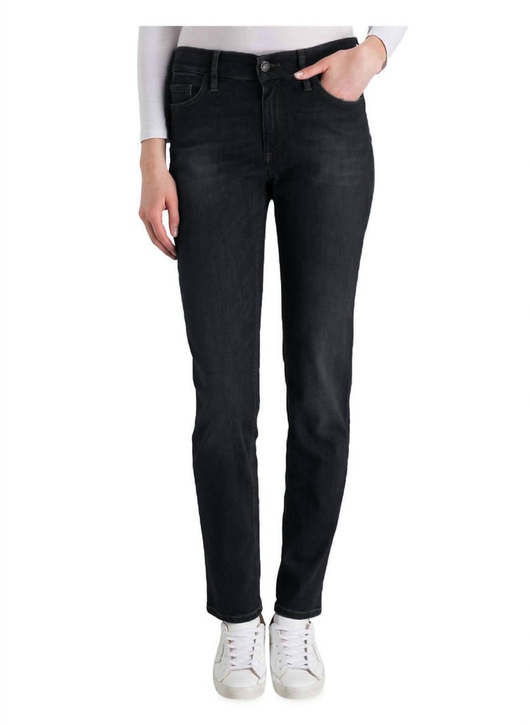 Vic 7/8 Black Jeans In Black - Black