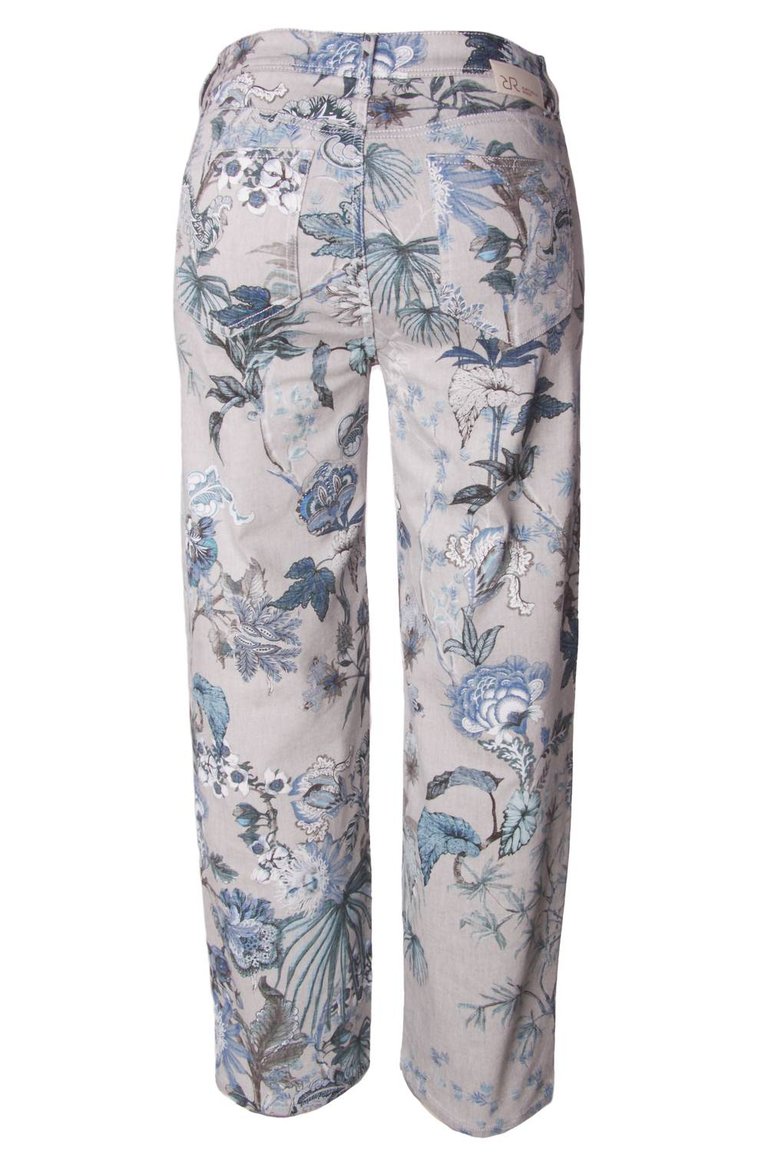 Women's Leyle Denim Pants In Blue Graphical