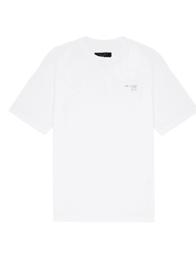 rag & bone Men 100% Cotton Crew Neck Front Logo Short Sleeves 425 Tee White product