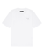 Men 100% Cotton Crew Neck Front Logo Short Sleeves 425 Tee White - White