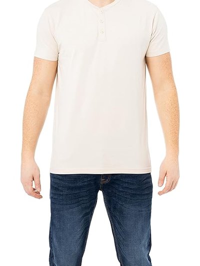 rag & bone Men Standard Issue Men's Classic Short Sleeve Henley White T-Shirt product