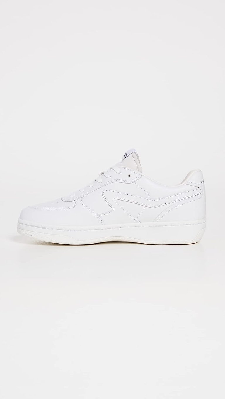 Men's Retro Court Sneakers, White - White