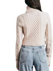 Elizabeth Wool Cable Turtleneck Sweater