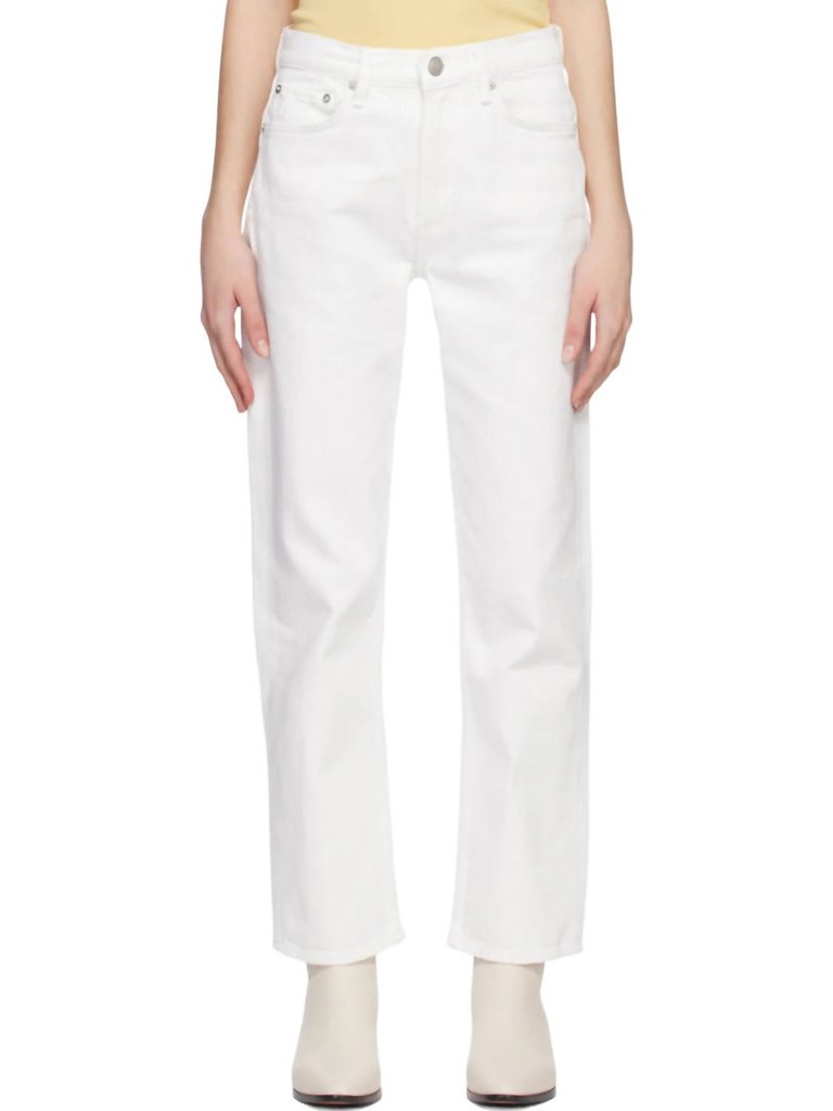 Harlow Ankle Jeans In Optic White - Optic White