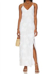 Larissa Embroidered Slip Dress - White