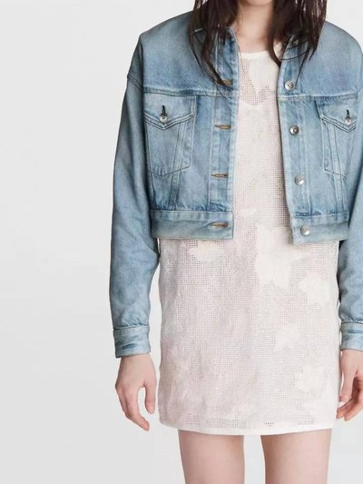 Rag And Bone New York Miramar Cropped Cotton Trucker Jacket In Tulip product