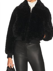 Nikki Faux Fur Jacket In Black