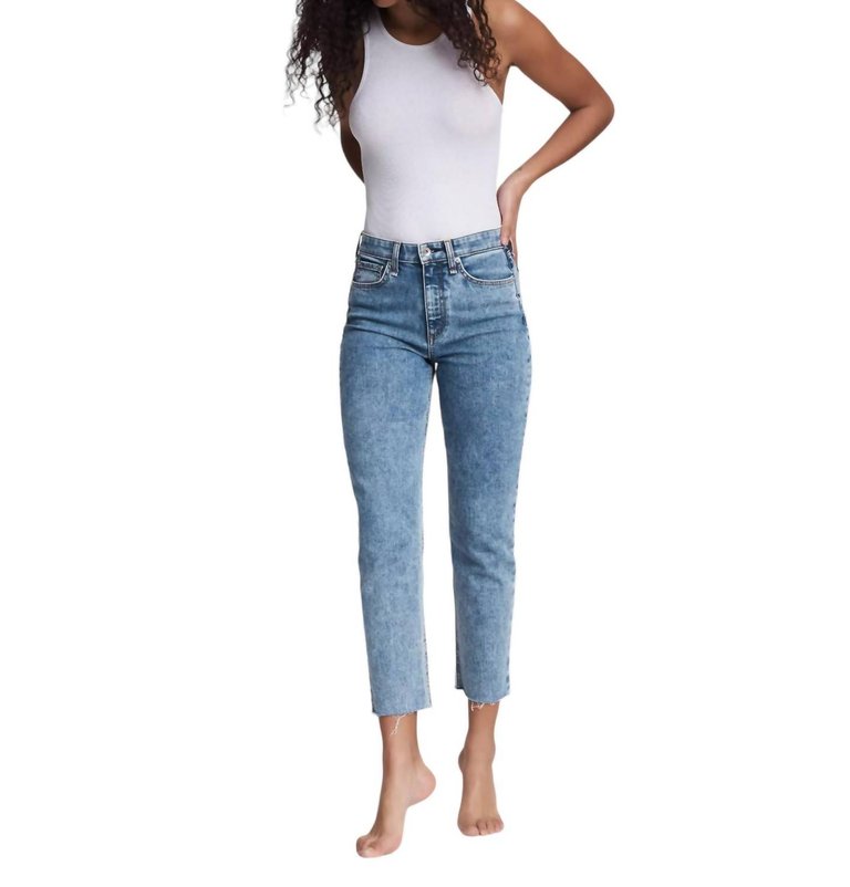 Nina High Rise Cigarette Jean In Calypso - Calypso