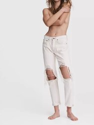 Rosa Mid-Rise Boyfriend Jean In Ecru