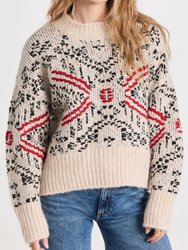 Stella Crew Sweater In Oatmeal Multi - Oatmeal Multi