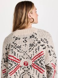 Stella Crew Sweater In Oatmeal Multi