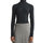 Women Luca Knit Turtleneck Long Sleeve Top Black - Black