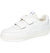 Women Retro Court Strap Leather Rubber Sole Sneakers - White