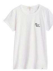 Women Star Crossed Lovers Tee Short Sleeve Cotton T-Shirt White