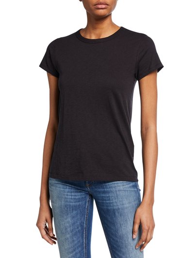rag & bone Women's Black The Tee Crew Neck Solid Short Sleeve T-Shirt product