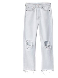 Women's Maya High Rise Slim Ditch Plain Ripped Jeans - White