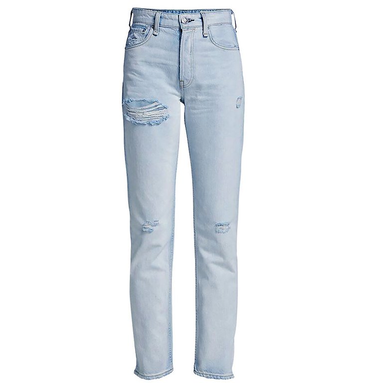 Women's Maya High Rise Slim Fit Montauk with Holes Jeans - Blue