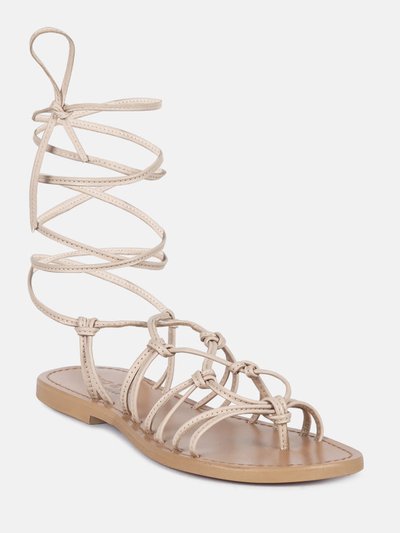 Rag & Co Baxea Handcrafted Latte Tie Up String Flats product