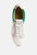 Endler Color Block Leather Sneakers In Green