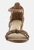 Nicola Taupe Block Heel Sandal