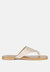 Orofer Latte Soft Leather Luxury Thong Flats