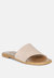 Tatami Latte Soft Leather Classic Leather Slide Flats - Latte
