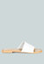 Tatami White Soft Leather Classic Leather Slide Flats