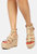 Windrush Cage Wedge Leather Sandal in Nude