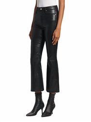 Casey Coated High-Rise Ankle Flare Jean