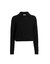 Maxine Wool Ribbed Knit Polo Sweater