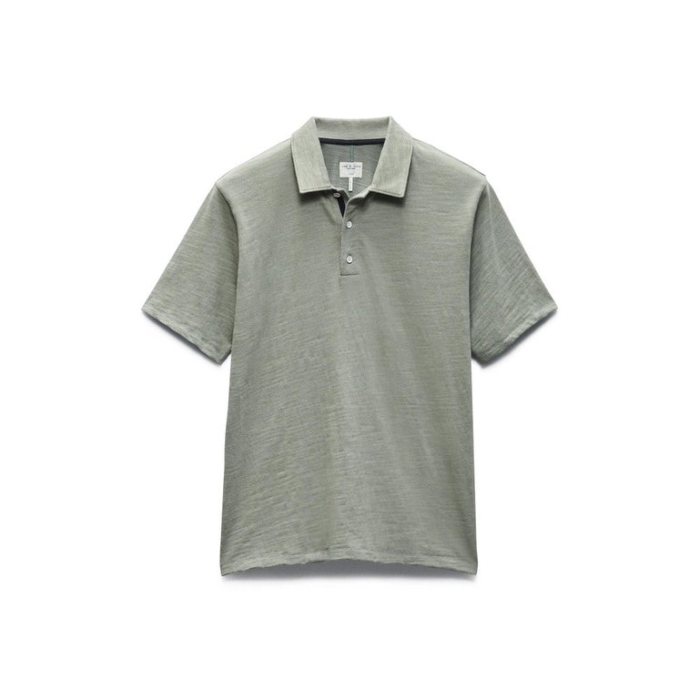 Men's Classic Flame Polo Shirt, Dark Mint - Dark Mint