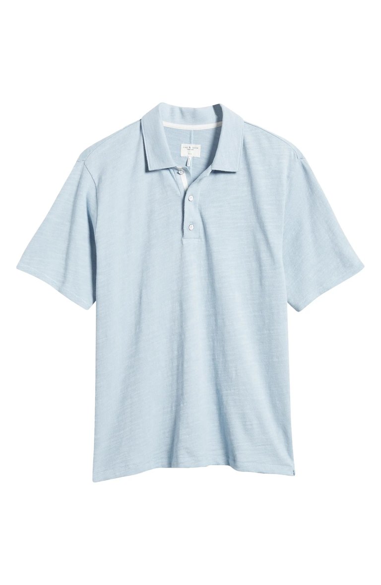 Men's Classic Flame Polo Shirt, Desert Blue - Desert Blue