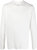 Men's White Knit Long Sleeve Cotton T-Shirt Pullover - White