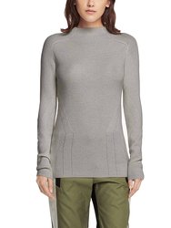 Natasha Turtleneck Fine Knit Cashmere Sweater - Pale Heather