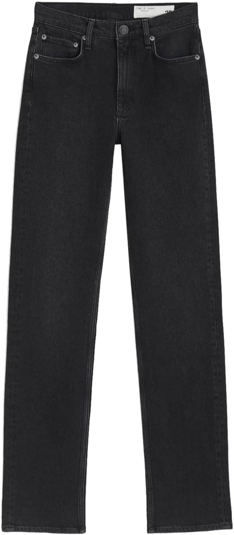 Rag & Bone Women Harlow Worn Black Full-Length Jeans - Black