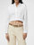 Rag & Bone Women Morgan Button Down Shirt Cropped Top White - White