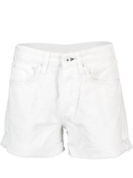Rosa Mid Rise Rolled Up Cuffs Cotton Short