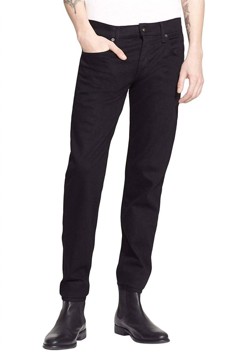 Standard Issue 5 Pocket Style Distressed Jeans - Black
