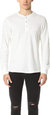 Standard Issue Men's Basic Henley Solid White Long Sleeve - White