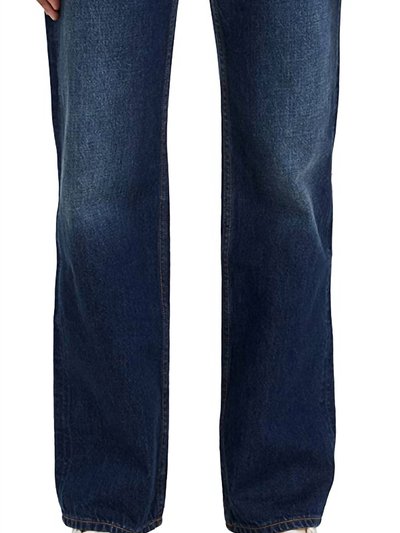 rag & bone Women Alex Stowe High Rise Straight Jeans Whiskered Faded Blue Denim Pants product