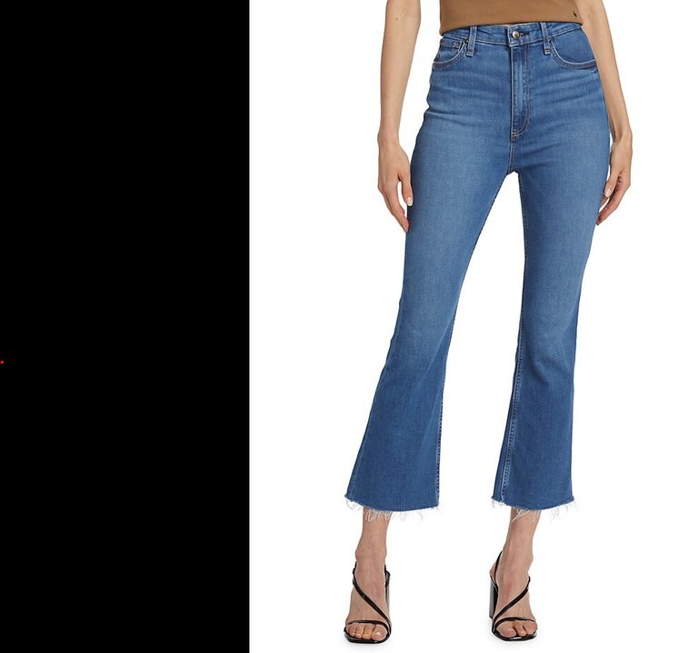 Women Casey High-Rise Ankle Flare Jeans - Cindy Blue