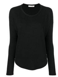 Women Hudson The Knit Vee Drop Shoulder Long Sleeve Tee - Black - Black