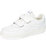 Women Retro Court Strap Leather Rubber Sole Sneakers - White