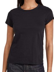 Women The Slub Tee Black Short Sleeve Cotton Jersey T-Shirt