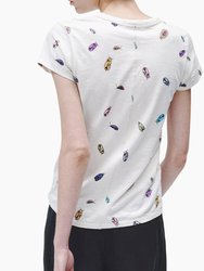 Women's Beetle Print Short Sleeve T-Shirt