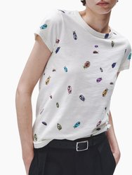 Women's Beetle Print Short Sleeve T-Shirt