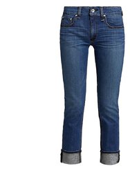Women's Dre Low Rise Slim Boyfriend Jeans Calimet Size - Blue