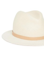 Women's Floppy Playa Canvas Brim Hat Straw Sun Floppy Fedorah - Ivory