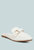 Abner Horsebit Embellished Raffia Slip On Mules In White - White
