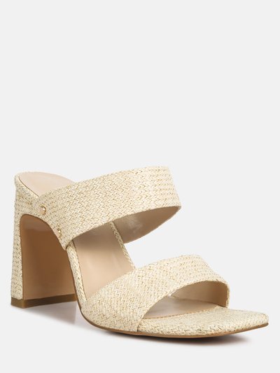 Rag & Co Alodia Slim Block Heel Sandals In Natural product